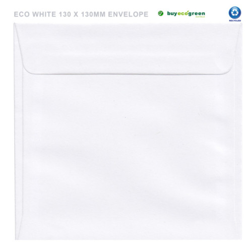 Eco White Recycled Envelopes 130mm x 130mm (Box of 500)