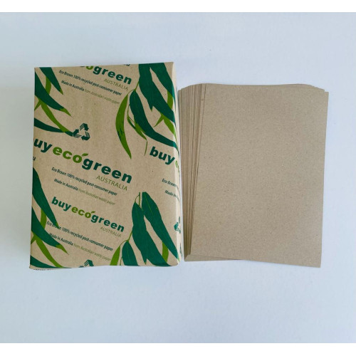Eco Brown A4 110gsm 100% recycled paper (Box of 4 reams)