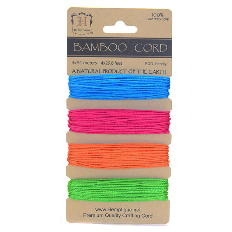 Buy Bamboo Cord - Set of 4 Neon colours online, wholesale suppliers in  Melbourne, Australia - BuyEcoGreen
