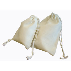 Cotton Calico Bag 200 x 290mm (8 x12”) with double drawstring