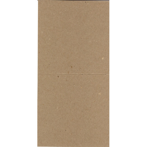 Eco Brown 230gsm Duplex recycled card 140mm x 280mm creased for folding to 140mm x 140mm (Pack of 50)