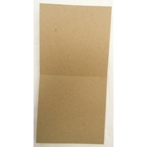 Eco Brown 230gsm Duplex recycled card 140mm x 280mm creased for folding to 140mm x 140mm (Pack of 50)