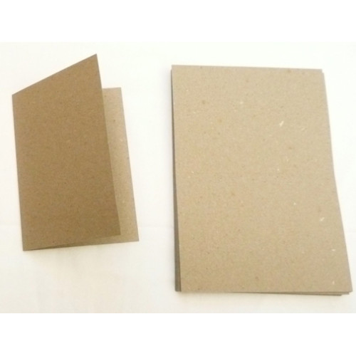 Eco Brown 230gsm Duplex recycled card 148mm x 210mm creased for folding to A6 148mm x 105mm (Pack of 50)