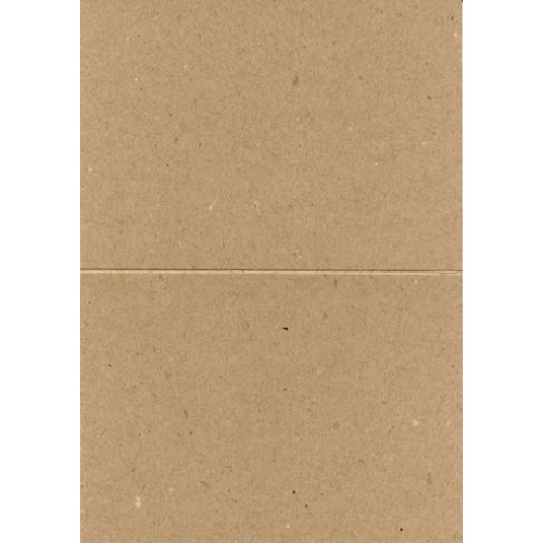 Eco Brown Greeting Card 240mm x 175mm creased for folding to 120mm x 175mm (Pack of 50)