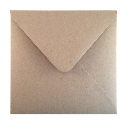 Eco Brown Recycled Envelopes 152mm x 152mm (Pack of 50)