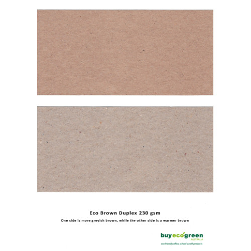 Eco Brown Recycled Square Card for folding to 100mm x 100mm (Pack of 50)