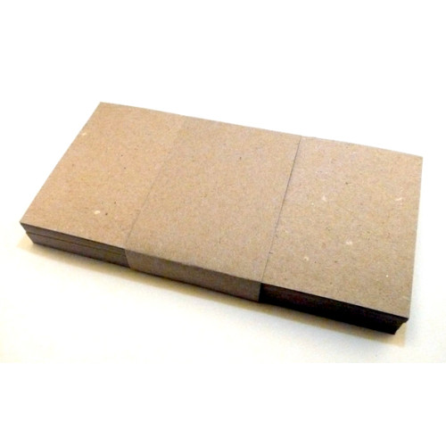 Eco Brown Recycled Square Card for folding to 100mm x 100mm (Pack of 50)