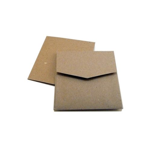 Eco Brown Recycled Square Card for folding to 100mm x 100mm (Pack of 50)