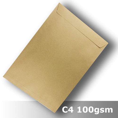 Eco C4 Recycled Plainface Envelopes Box of 250