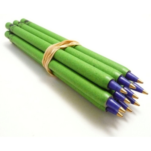 EcoFirst Recycled Paper Pen (Green, Blue)