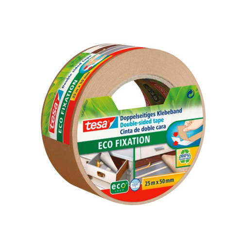 EcoLogo Double Sided Tape 25m Roll, 50mm wide