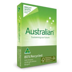 Recycled Australian Copy Paper A4 (box of 5 reams)