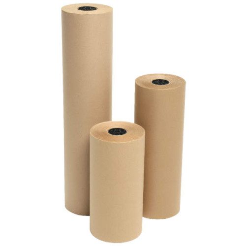 Recycled Brown Kraft Wrapping Paper Roll 65gsm, 600mm wide, 340m long