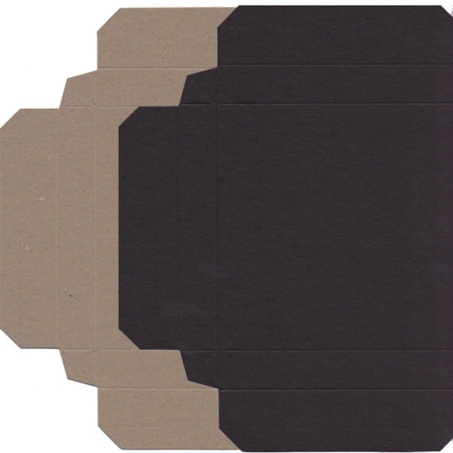 Recycled Gift Box (C6) - Black and Natural Kraft (Pack of 5)