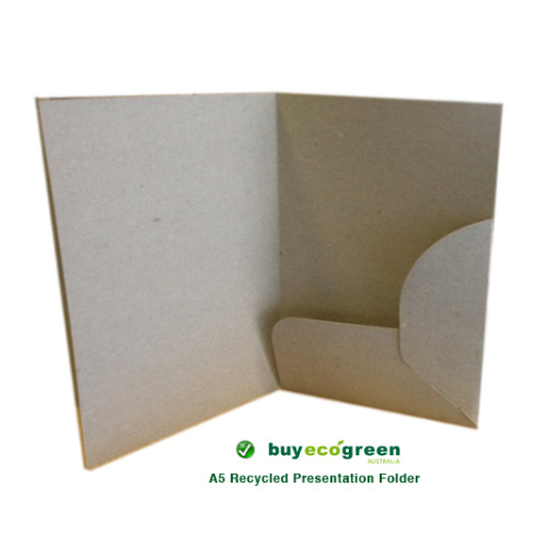 Recycled Presentation Folders A5 - Eco Brown (Pack of 10)