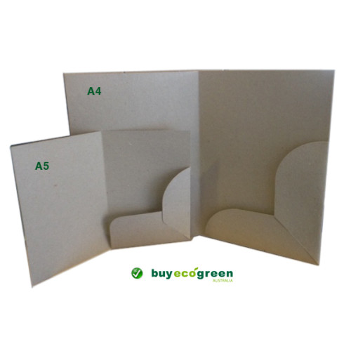Recycled Presentation Folders A5 - Eco Brown (Pack of 10)