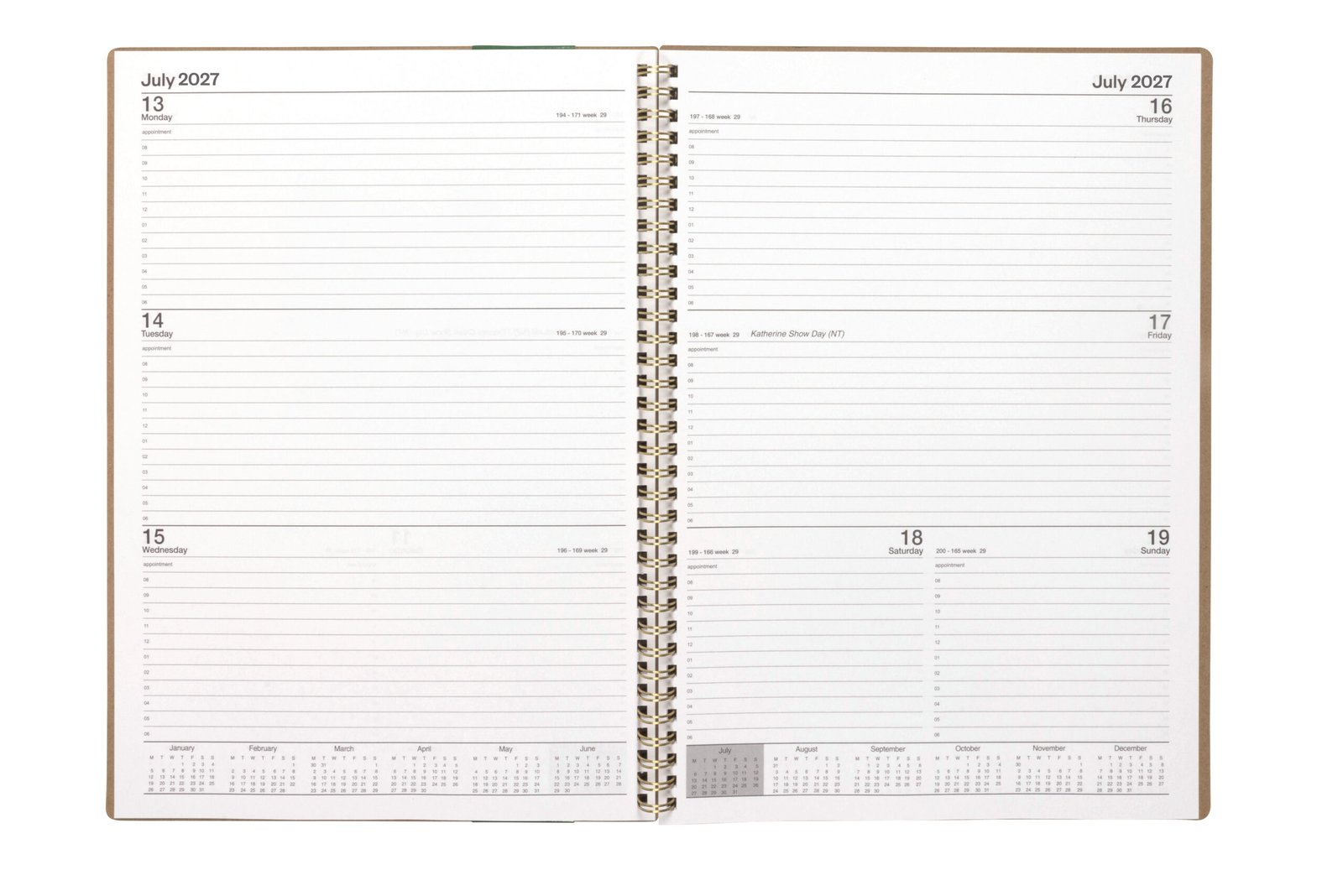 Ecowise A4 Recycled Diary - Week to View - Image 2