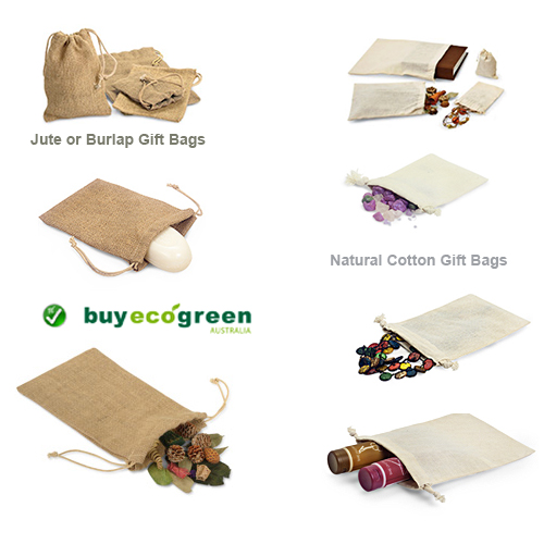 jute or burlap gift bags