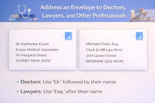 address an envelope to professionals