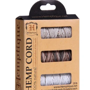 Hemp Cord – 3 pack spool in box – Dune