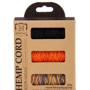 Hemp Cord – 3 pack spool in box – Ginger Spice