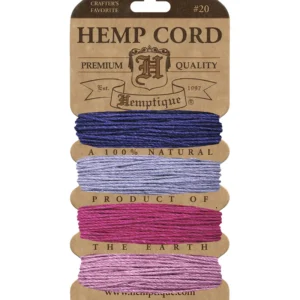 Hemp Cord - Card Set of 4 Berry Bar colours