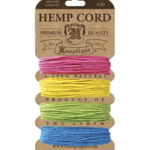 Hemp Cord - Card Set of 4 Razzle Dazzle colours