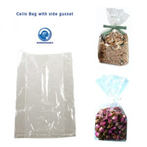 Cellophane Gusseted Bag (290x150x65mm) Pack of 100