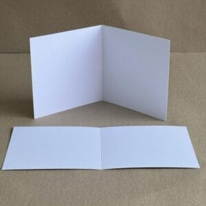 Eco White 300gsm card folded size 140 x 140mm (Pack of 50)