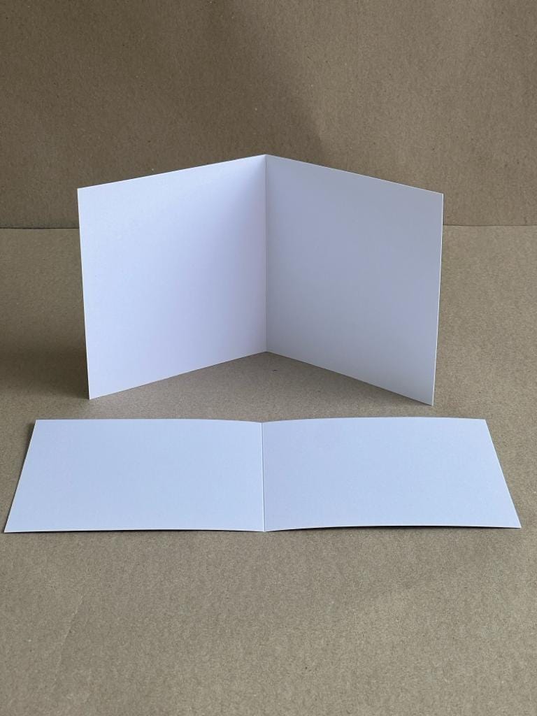 Eco White 300gsm card folded size 140 x 140mm (Pack of 50)