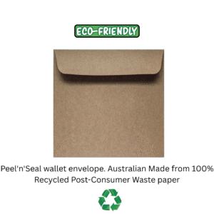 Eco Brown Recycled Envelopes Wallet Style 150mm x 150mm (Pack of 50)