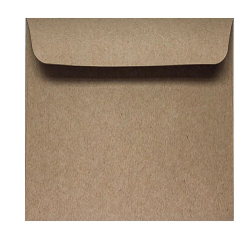 Eco Brown Recycled Envelopes 110mm square (Pack of 50)