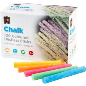 Colour Chalk - Box of 100 assorted colours