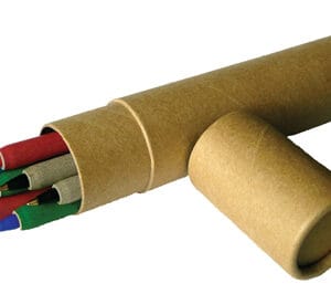 8 EcoFirst Recycled Paper Pens in Recycled Paper Tube