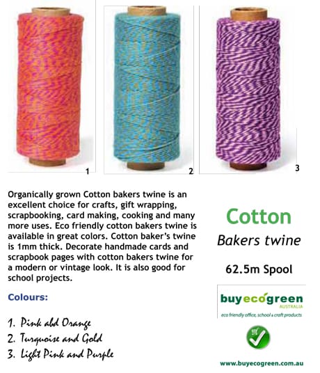 Bakers Twine - Pink and Orange