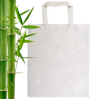 Bamboo Bag with short handles