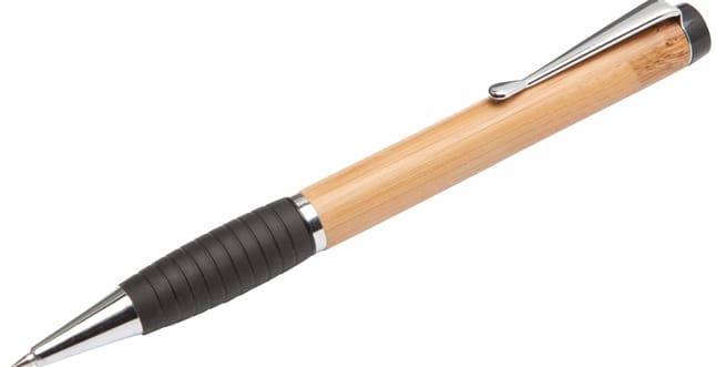 Bamboo Twist Pen with rubber grip