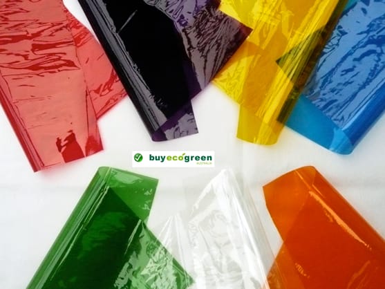 Coloured Cellophane Sheets (Pack of 25, assorted colours)