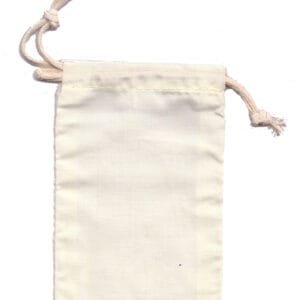 Cotton Calico Bag 100 x 200mm (4 x 8”) with double drawstring