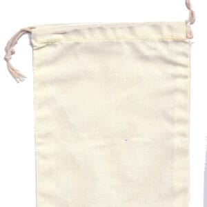 Cotton Calico Bag 175 x 225 mm (7 x 9”) with double drawstring