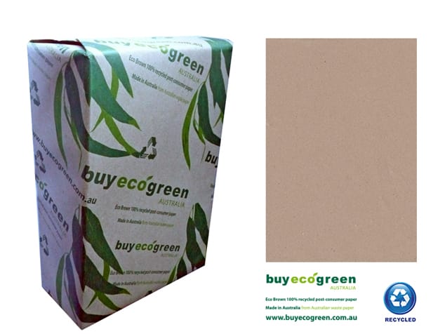 Eco-Brown A3 Brown Paper 100% Recycled 110 gsm (Box of 3 Reams)