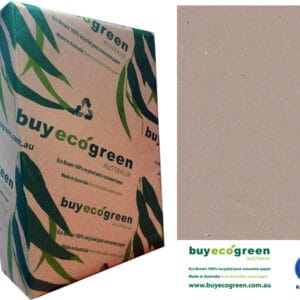 Eco Brown A4 110gsm 100% recycled paper (Box of 4 reams)
