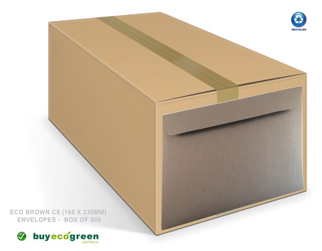 Eco Brown C5 Recycled Envelopes Box of 450