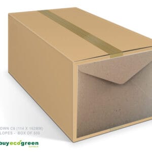 Eco Brown C6 Recycled Envelopes Box of 450