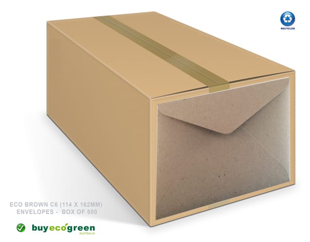Eco Brown C6 Recycled Envelopes Box of 450