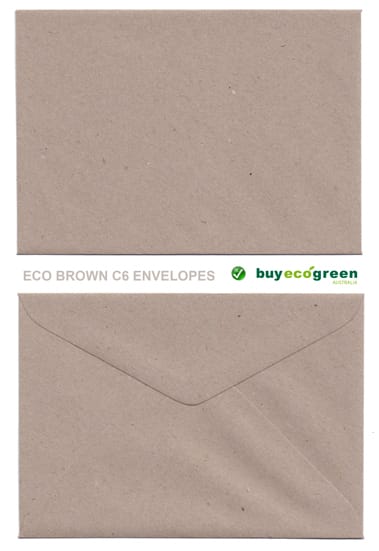 Eco Brown C6 Recycled Envelopes. (Pack of 50)
