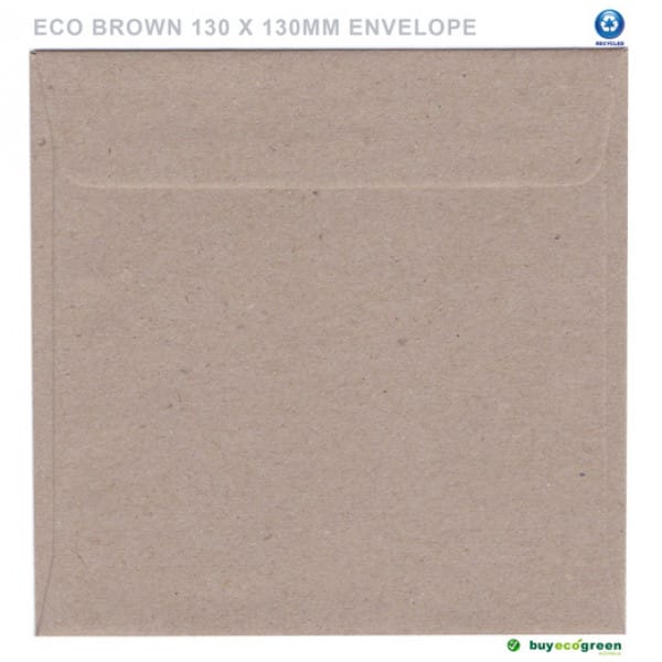 Eco Brown Recycled Envelopes 130mm x 130mm (Box of 500)