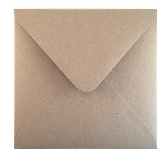 Eco Brown Recycled Envelopes 152mm x 152mm (Pack of 50)