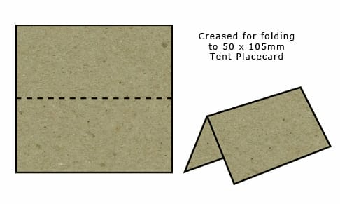 Eco Brown Recycled Tent Place Cards (pack of 20)