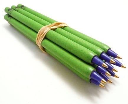 EcoFirst Recycled Paper Pen (Green, Blue)